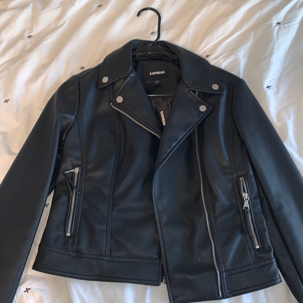 Express faux leather black jacket XS BRAND NEW